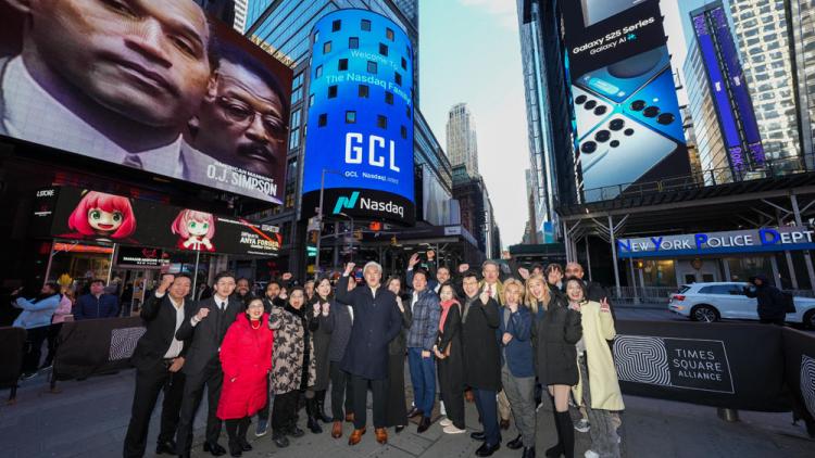 GCL Global Holdings Ltd. rings the Nasdaq stock market closing bell on February 14, 2025.