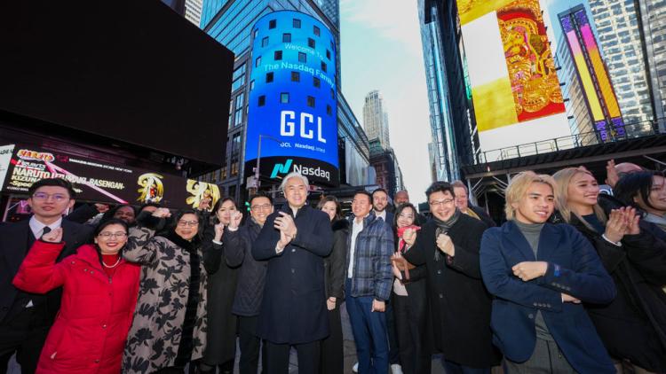 GCL Global Holdings Ltd. rings the Nasdaq stock market closing bell on February 14, 2025.