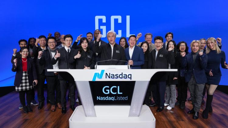 GCL Global Holdings Ltd. rings the Nasdaq stock market closing bell on February 14, 2025.