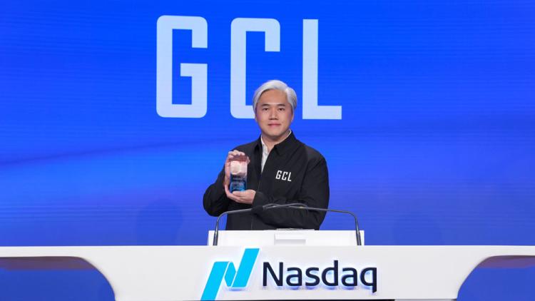 GCL Global Holdings Ltd. rings the Nasdaq stock market closing bell on February 14, 2025.