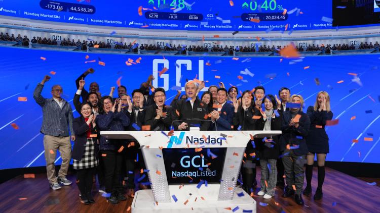 GCL Global Holdings Ltd. rings the Nasdaq stock market closing bell on February 14, 2025.