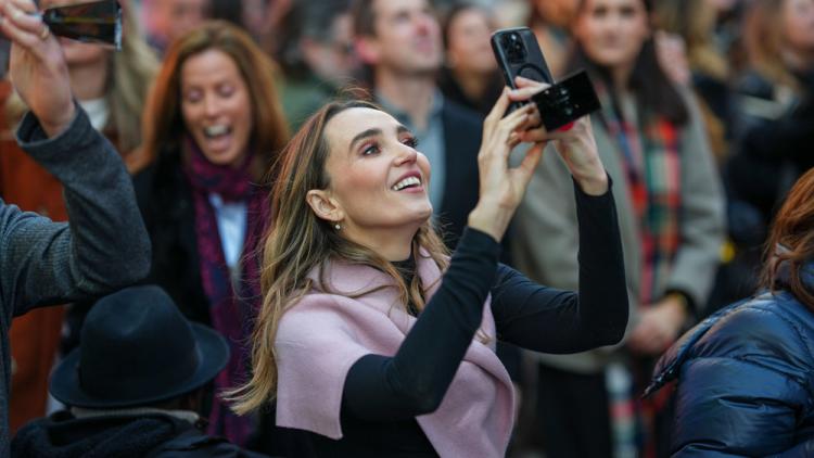 NBCUniversal rings the Nasdaq stock market opening bell in celebration of "Saturday Night Live" 50th Anniversary.