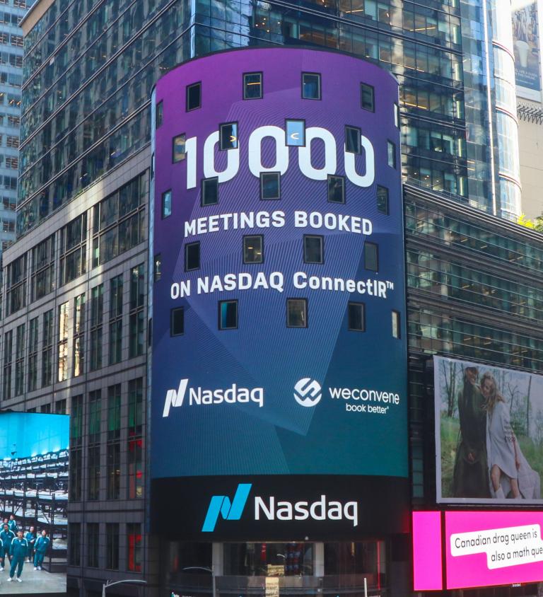 10,000 Meetings Booked on Nasdaq ConnectIR